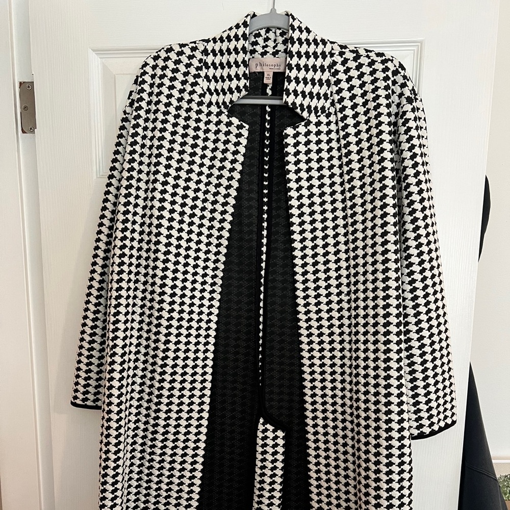 Philosophy checkered long blazer